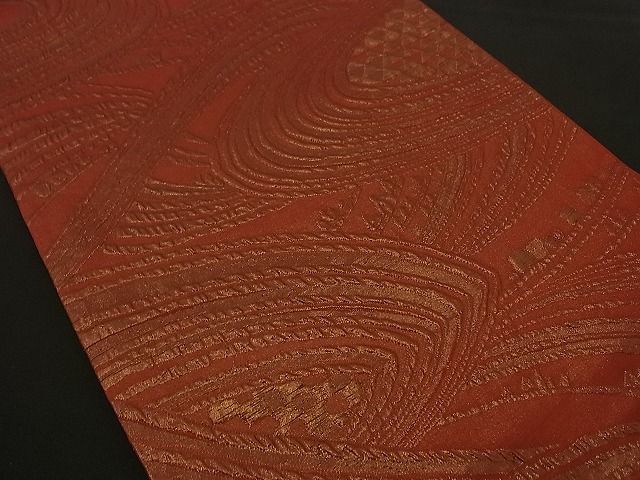 平和屋着物■六通柄京袋帯 ふくれ織 吉祥文 金糸 逸品 n-by2411