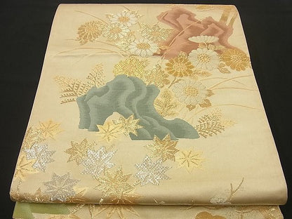 平和屋着物■六通柄袋帯 松竹梅 金銀糸 逸品 n-by2420