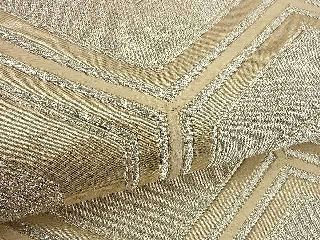 平和屋着物■六通柄袋帯 唐織 亀甲文 銀糸 逸品 n-by2449