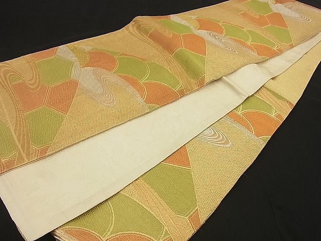 平和屋着物■六通柄袋帯 流水吉祥文 金銀糸 逸品 n-by2644