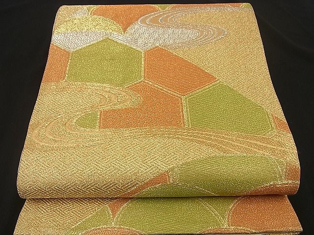 平和屋着物■六通柄袋帯 流水吉祥文 金銀糸 逸品 n-by2644