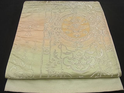 平和屋着物■西陣 六通柄袋帯 吉祥文 銀糸 逸品 n-by2763