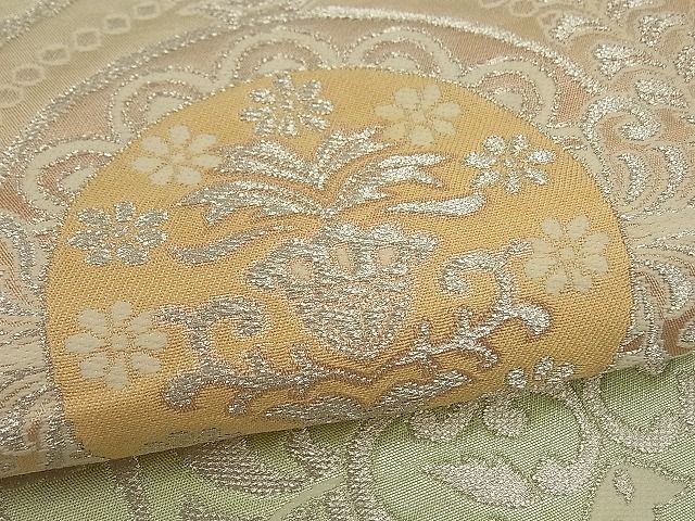 平和屋着物■西陣 六通柄袋帯 吉祥文 銀糸 逸品 n-by2763