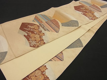 平和屋着物■六通柄袋帯 豊楽古代裂 金銀糸 逸品 n-by2812