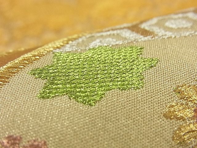 平和屋着物■六通柄袋帯 雲取り渡橋文 金銀糸 逸品 n-by2821