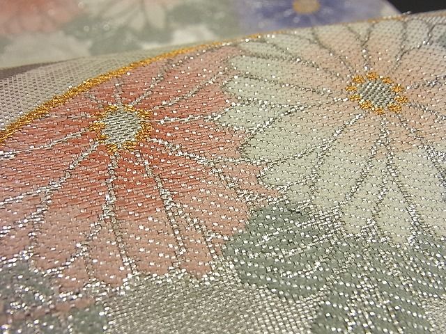 平和屋着物■六通柄袋帯 亀甲花丸文 金銀糸 逸品 n-by2824