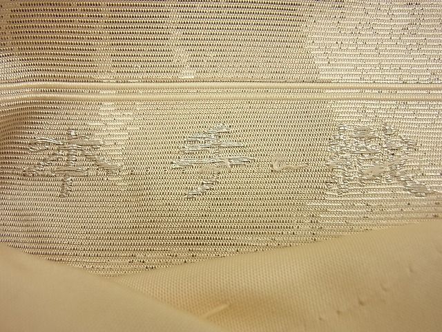平和屋着物■六通柄袋帯 本手織 遠山霞箔散らし 銀糸 逸品 n-by2890