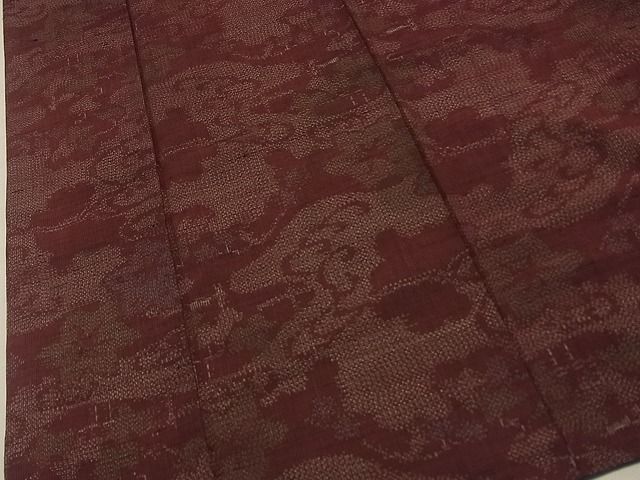 平和屋着物■上質な紬　流水草葉文　逸品　n-by3051