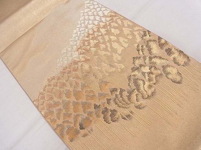 平和屋着物■太鼓柄袋帯　樹林文　金銀糸　逸品　ca3889