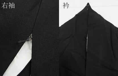 平和屋着物■豪華黒留袖　駒刺繍　立波鶴文　金銀彩　逸品　CAAC5237rv