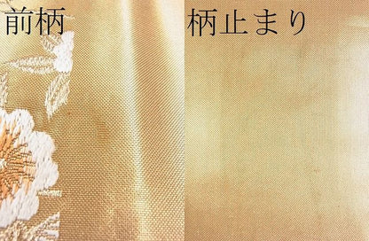 平和屋着物■六通柄袋帯 唐織 能衣花鳥文 金糸 逸品 CAAE5029eg