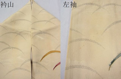 平和屋着物■付下げ　駒刺繍　芝草文　逸品　CAAE8153yc