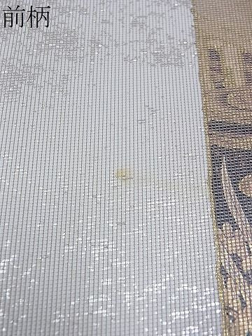 平和屋着物■六通太鼓柄袋帯 螺鈿箔 色紙重ね流水花鳥文 金彩 逸品 CAAE8994hy