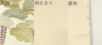 平和屋着物■六通柄袋帯 唐織 艶華風栄文 金糸 逸品 CAAG2763eg