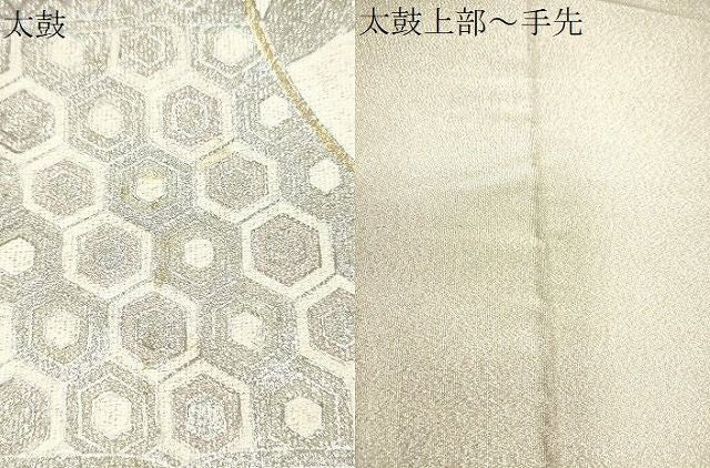 平和屋着物■太鼓柄袋帯 綴れ 天井花丸文 金銀彩 逸品 CAAG3061eg