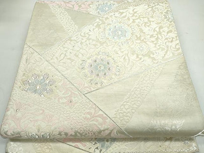 平和屋着物◎西陣 六通柄袋帯 唐織 正倉院花唐草文 銀糸 逸品 CAAI0773yk