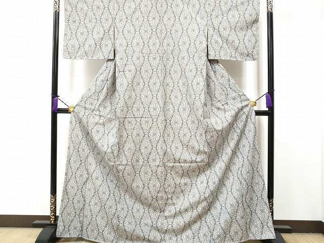 平和屋着物■上質な紬　立涌花唐草文　逸品　CAAI2940fb