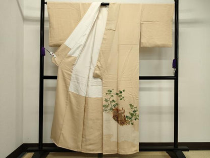 平和屋着物■豪華色留袖 駒刺繍 絞り 御所車草花文 金彩 正絹 逸品 CAAI4787in