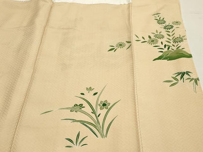 平和屋着物■豪華色留袖 駒刺繍 絞り 御所車草花文 金彩 正絹 逸品 CAAI4787in
