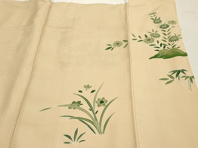 平和屋着物■豪華色留袖 駒刺繍 絞り 御所車草花文 金彩 正絹 逸品 CAAI4787in