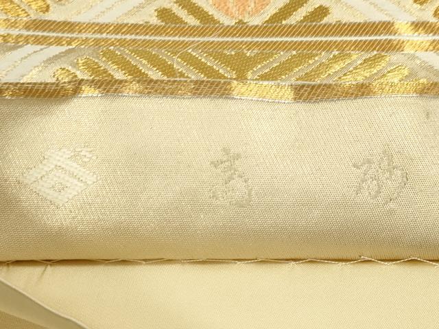 平和屋着物◎六通柄袋帯 蜀江松葉文 金糸 正絹 逸品 CAAI6141ou