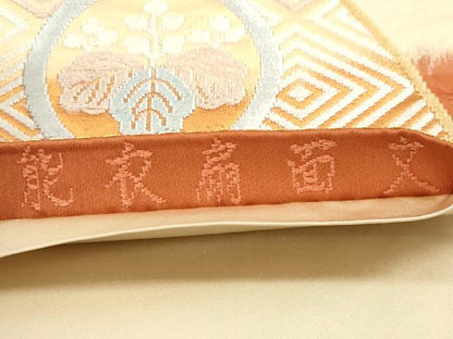 平和屋着物◎六通柄袋帯 能衣扇面文 金銀糸 正絹 逸品 CAAI6145ou