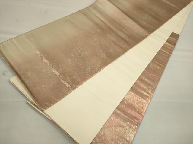 平和屋着物◎六通柄袋帯 霞文 引箔 正絹 逸品 CAAI6151ou