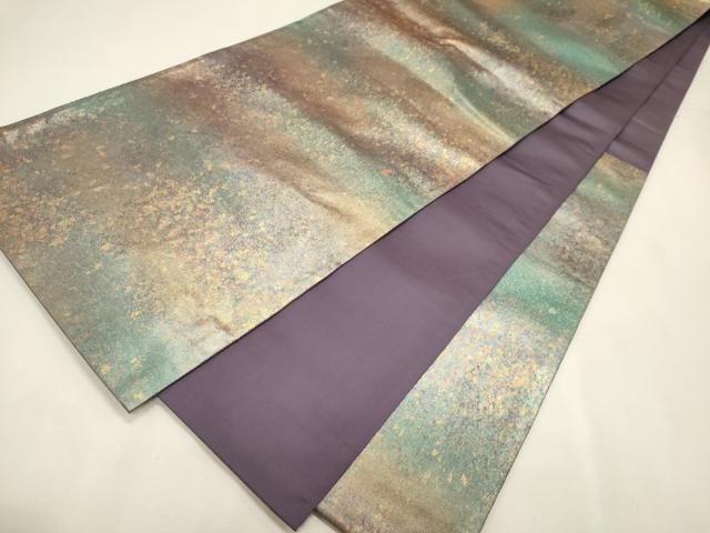 平和屋着物◎六通柄袋帯 霞文 引箔 正絹 逸品 CAAI6228ou