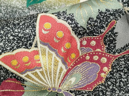 平和屋着物●豪華振袖　花蝶文　暈し染め　暈し染め　金彩　やまと誂製　逸品　CAAI8596yc