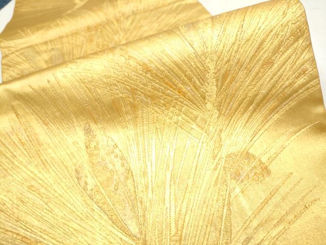 平和屋着物●六通柄袋帯 枝松葉文 金糸 引箔 逸品 CAAI9119hy