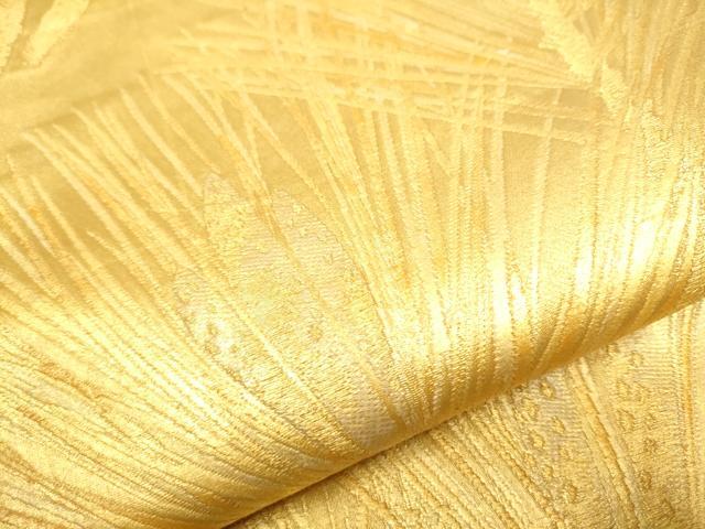 平和屋着物●六通柄袋帯 枝松葉文 金糸 引箔 逸品 CAAI9119hy