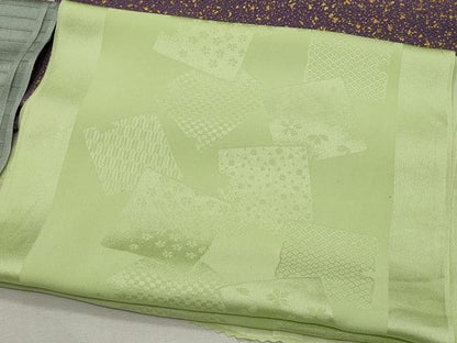 平和屋着物★和装小物　上質な帯揚げ10枚　礼装用　色紙重ね花文　縮緬　ぼかし染　金彩　逸品　CAAI9901qe