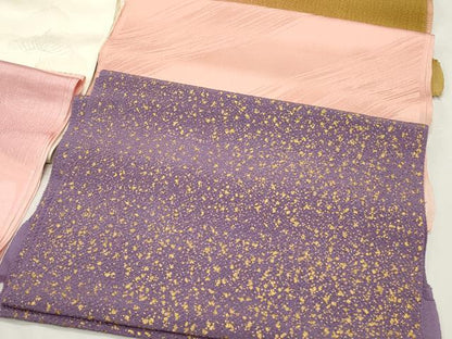平和屋着物★和装小物　上質な帯揚げ10枚　礼装用　色紙重ね花文　縮緬　ぼかし染　金彩　逸品　CAAI9901qe
