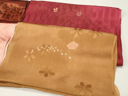 平和屋着物★和装小物　上質な帯揚げ10枚　金通し地　橘文　絞り　ぼかし染　金糸　金彩　未使用あり　逸品　CAAI9906qe