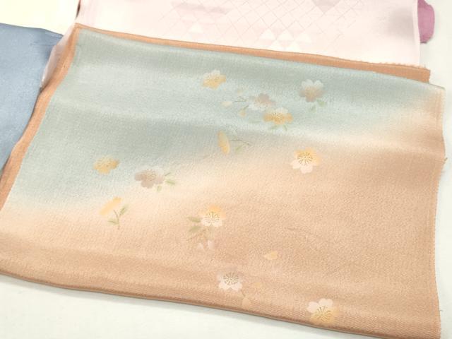平和屋着物★和装小物　上質な帯揚げ10枚　丹後ちりめん　南天文　鱗地紋　金彩　金銀糸　金通し地　逸品　CAAI9910qe