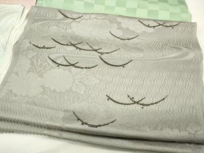 平和屋着物★和装小物 上質な帯揚げ10枚 金銀彩 露芝花文 市松 カトレア 逸品 CAAI9929qe