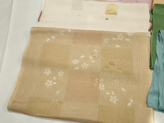 平和屋着物★和装小物　上質な帯揚げ10枚　丹後ちりめん　花　ぼかし染　箔散らし　金糸　金彩　未使用あり　逸品　CAAI9936qe