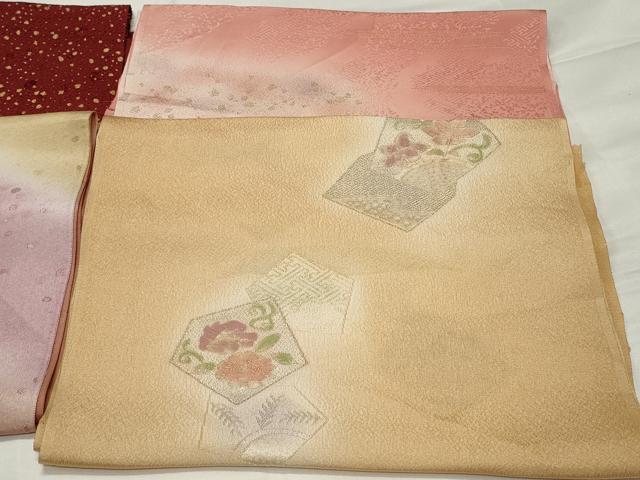 平和屋着物★和装小物　上質な帯揚げ10枚　丹後ちりめん　花　ぼかし染　箔散らし　金糸　金彩　未使用あり　逸品　CAAI9936qe