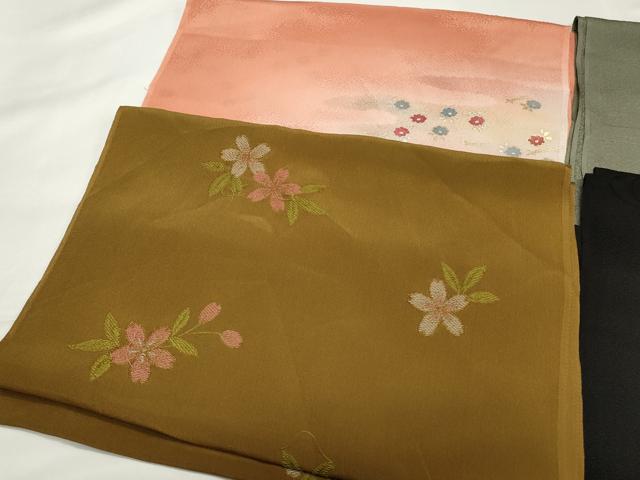 平和屋着物★和装小物 上質な帯揚げ10枚 金銀糸 桜 雲重ね吉祥文 ぼかし染 未使用あり 逸品 CAAI9944qe
