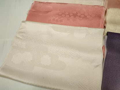 平和屋着物★和装小物　上質な帯揚げ10枚　丹後ちりめん　仕覆吉祥花文　枝花文　ぼかし染　金銀糸　未使用あり　逸品　CAAI9966qe