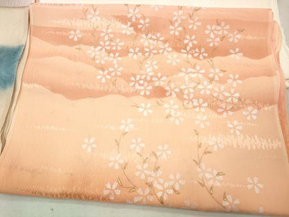 平和屋着物★和装小物　上質な帯揚げ10枚　礼装用　桜　梅　松葉　ぼかし染　金彩　銀彩　未使用あり　逸品　CAAI9972qe