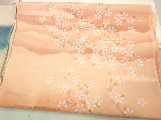 平和屋着物★和装小物　上質な帯揚げ10枚　礼装用　桜　梅　松葉　ぼかし染　金彩　銀彩　未使用あり　逸品　CAAI9972qe