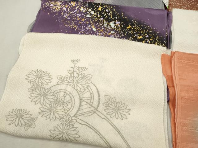 平和屋着物★和装小物　上質な帯揚げ10枚　銀糸　礼装用　刺繍　箔散らし　たたき染め　金糸　金彩　未使用あり　逸品　CAAI9976qe