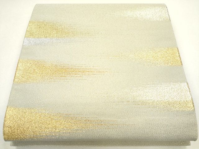 平和屋着物●太鼓柄袋帯 綴れ 霞文 金銀糸 逸品 CAAJ0125eg