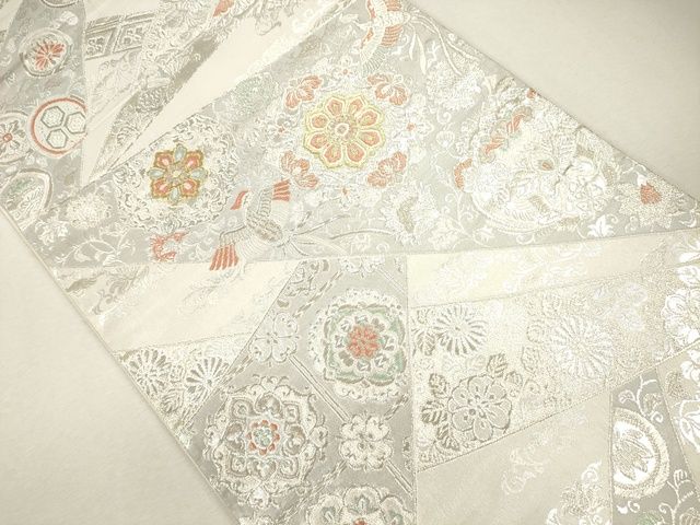 平和屋着物●六通柄袋帯 唐織 光彩 金銀糸 逸品 CAAJ0205eg