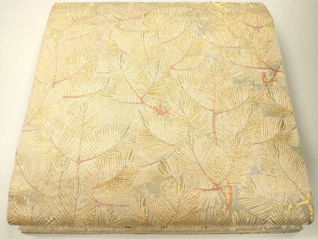 平和屋着物●六通太鼓柄袋帯 古綾錦 縫箔 金糸 逸品 CAAJ0274eg