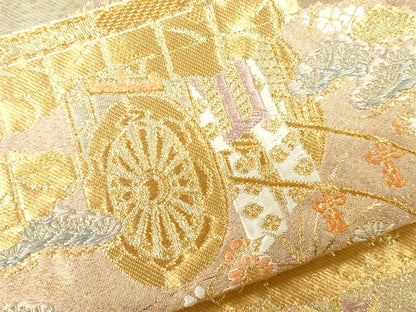 平和屋着物●六通柄袋帯 夕錦 金糸 逸品 CAAJ0330eg