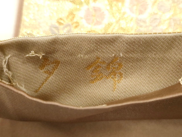 平和屋着物●六通柄袋帯 夕錦 金糸 逸品 CAAJ0330eg