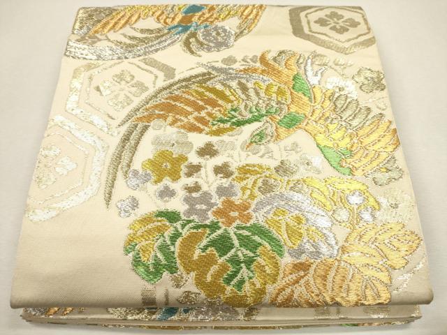 平和屋着物●六通柄 本袋帯 鳳凰草花文 金銀糸 逸品 CAAJ0379eg
