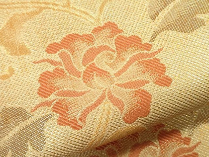 平和屋着物●六通柄袋帯 名物裂詩集 金糸 正絹 逸品 CAAJ0572eg